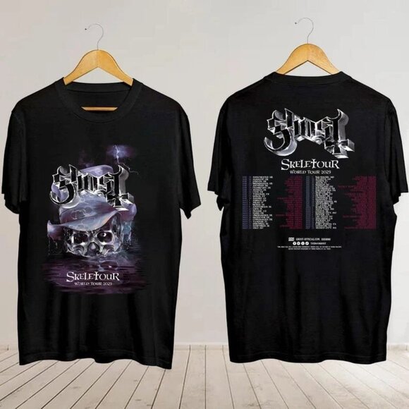 Ghost Band Skeletour 2025 Shirt World Tour Dates Tee Unisex Rock Band Shirt 79 - Picture 1 of 6
